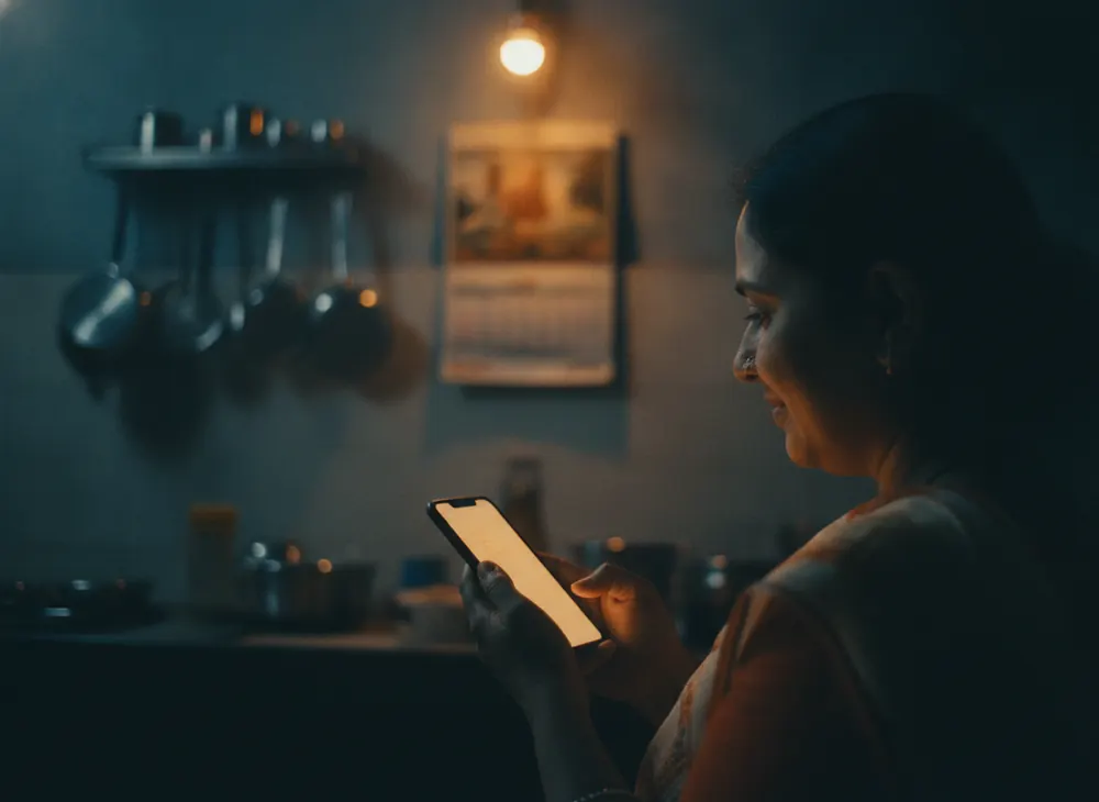 Using AI on a phone at home