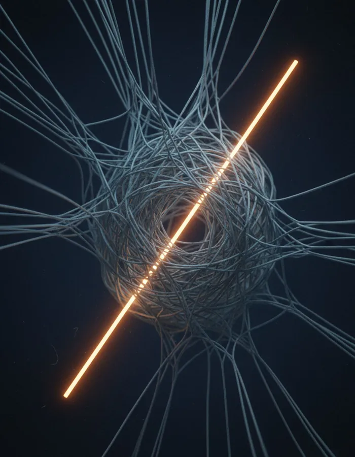 One clear line through tangled noise